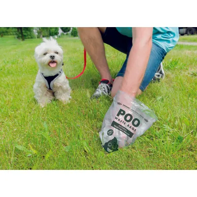 M-PETS-POO Sacs à crottes 100% Compostable & Biodégradable (60 sacs)