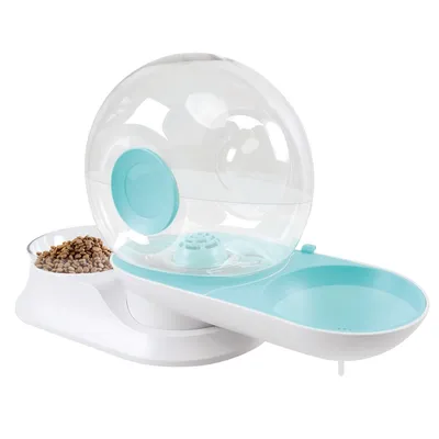 MPETS SNAIL Distributeur croquettes + eau (filtre) - 2800 ml + 240 g - Bleu