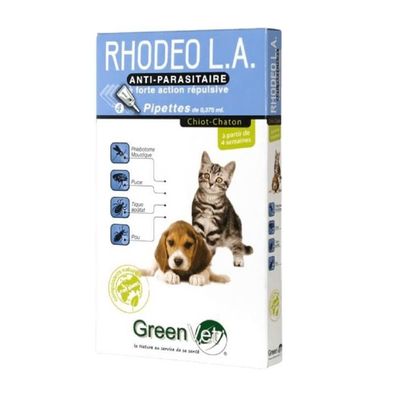 GREENVET - RHODEO L.A. ANTIPARASITAIRE CHIOT/CHATON