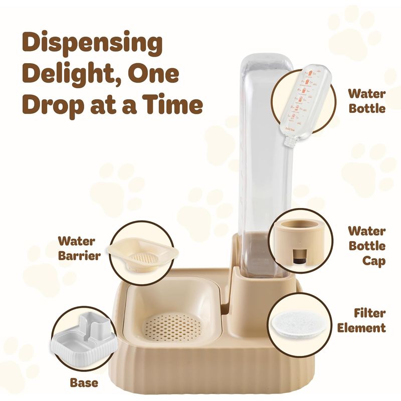 UAMLY Distributeur d'eau pour animaux de compagnie avec filtre