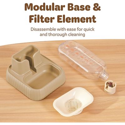 UAMLY Dispensador de agua para mascotas con filtro