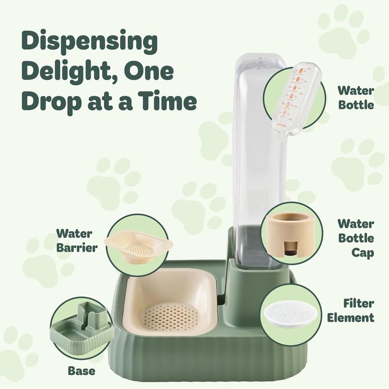UAMLY Distributeur d'eau pour animaux de compagnie avec filtre