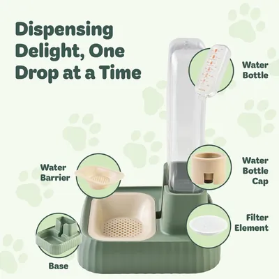 UAMLY Distributeur d'eau pour animaux de compagnie avec filtre