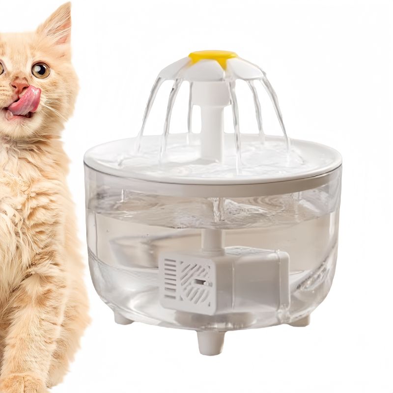 IntiMeg Fontaine à eau en forme de fleur pour chat