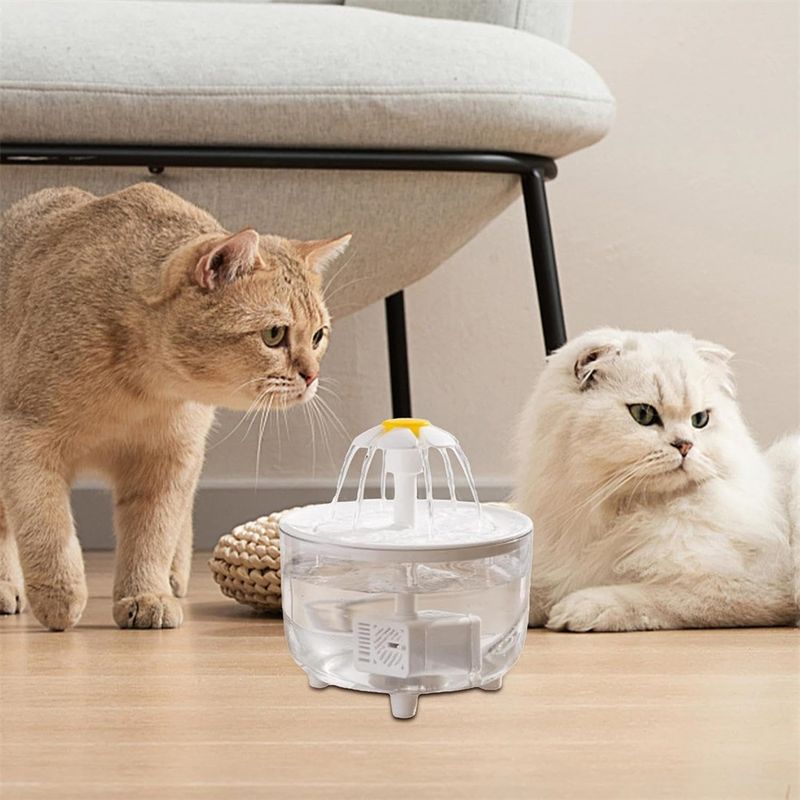 IntiMeg Fontaine à eau en forme de fleur pour chat