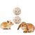 IntiMeg Lot de 3 balles naturelles à mâcher pour oiseaux