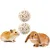 IntiMeg Lot de 3 balles naturelles à mâcher pour oiseaux
