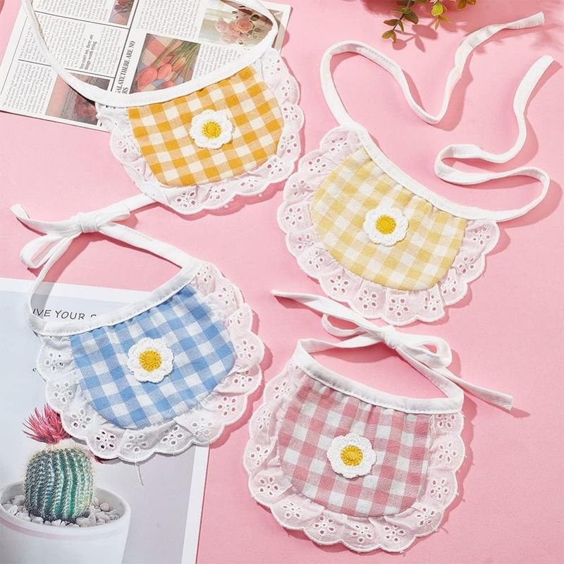 Pet Planet 4 Pcs Dentelle Bandana Pour Chien Chat