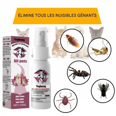 Pet Planet Spray antiparasitaire pour chats et chiens 25ml