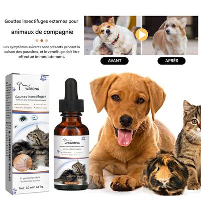 Pet Planet Lotion antiparasitaire externe pour animaux de compagnie