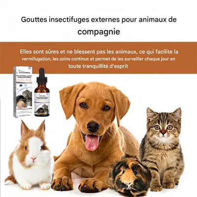 Pet Planet Lotion antiparasitaire externe pour animaux de compagnie