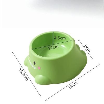 Petopia Bol en acier inoxydable pour chats et chiens en forme de dinosaure