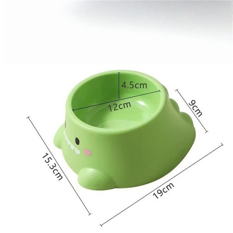 Petopia Bol en acier inoxydable pour chats et chiens en forme de dinosaure