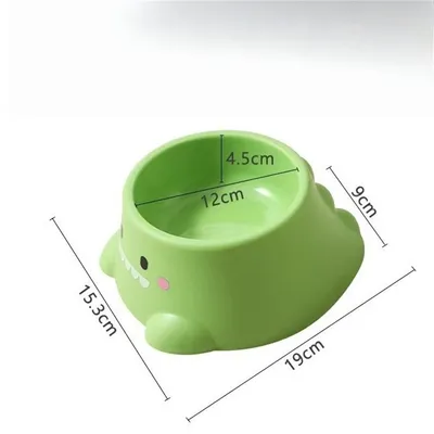 Petopia Bol en acier inoxydable pour chats et chiens en forme de dinosaure