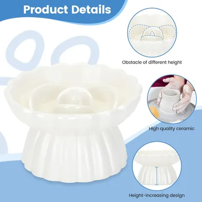 UAMLY Gamelle surélevée anti-avalement en céramique pour chat