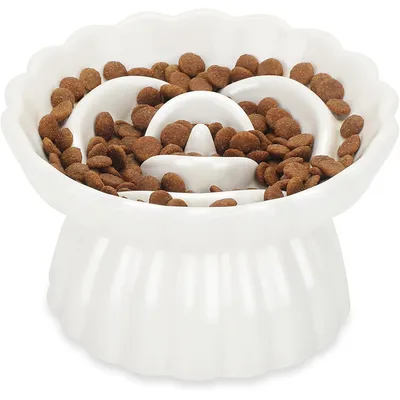 UAMLY Gamelle surélevée anti-avalement en céramique pour chat