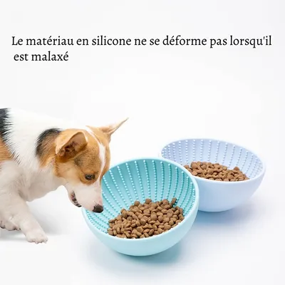 Petopia Bol anti - glouton en silicone pour chiens et chats