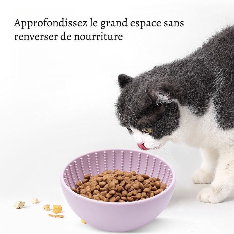 Petopia Bol anti - glouton en silicone pour chiens et chats