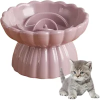 UAMLY Gamelle surélevée anti-avalement en céramique pour chat