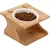 UAMLY Gamelle surélevée pour chat avec cadre en bambou UAMLY Gamelle surélevée pour chat avec cadre en bambou