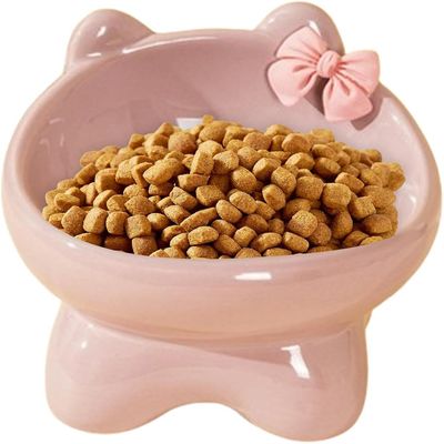 Petopia Bol en céramique pour chat avec ruban