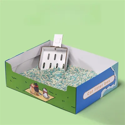 Pet Planet Bac à litière jetable en papier pour chats 5 articles