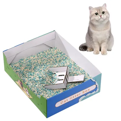 Pet Planet Bac à litière jetable en papier pour chats 5 articles