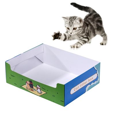 Pet Planet Bac à litière jetable en papier pour chats 5 articles