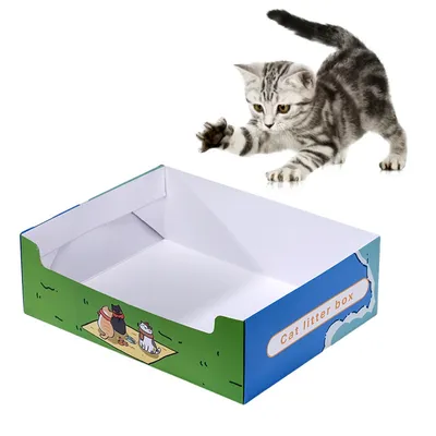 Pet Planet Bac à litière jetable en papier pour chats 5 articles