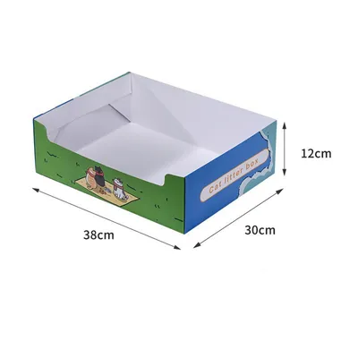 Pet Planet Bac à litière jetable en papier pour chats 5 articles