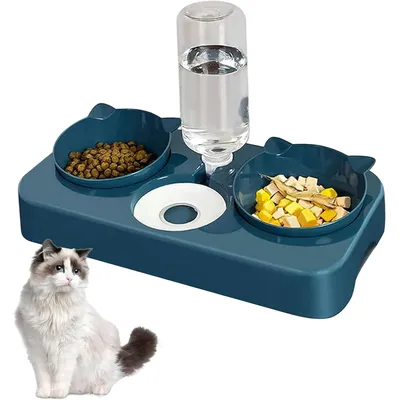 UAMLY Distributeur automatique de nourriture et d'eau 3 en 1 pour chat