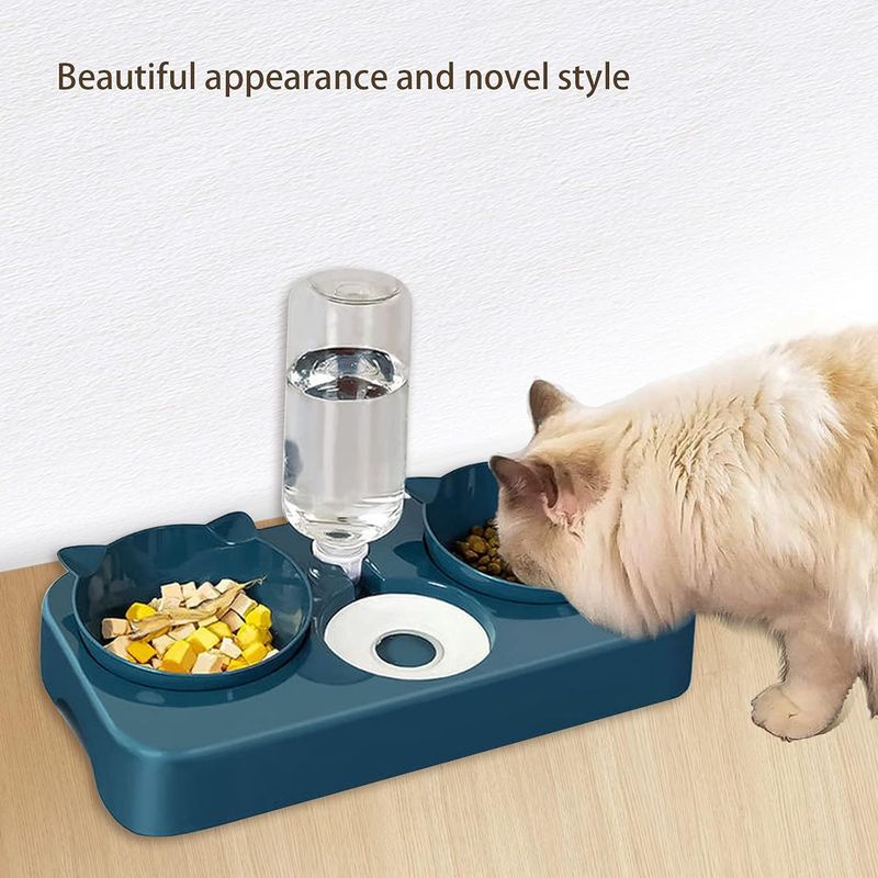 UAMLY Distributeur automatique de nourriture et d'eau 3 en 1 pour chat