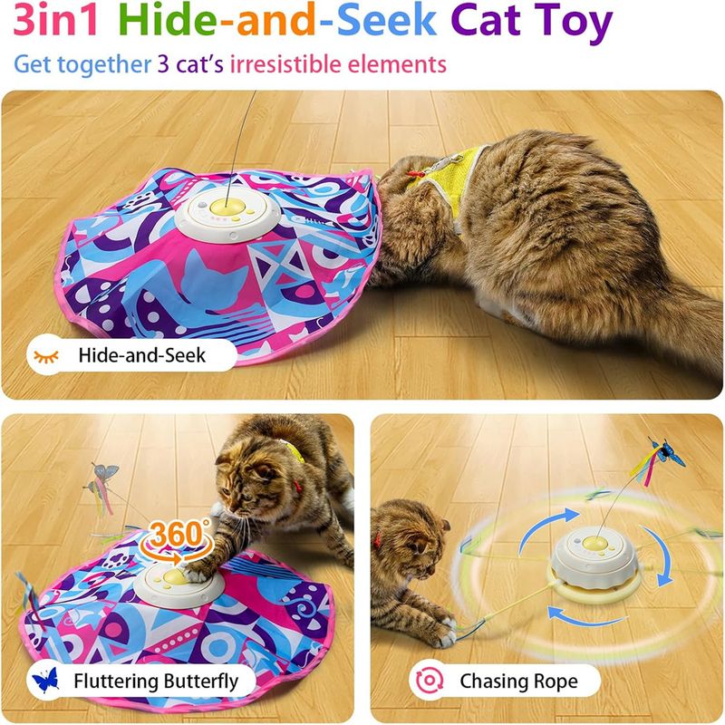 IntiMeg Circuit de jeu pour chat 3 en 1 pour chatons