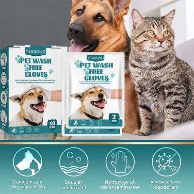 Pet Planet Gants de nettoyage sans eau