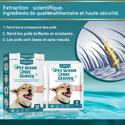 Pet Planet Gants de nettoyage sans eau