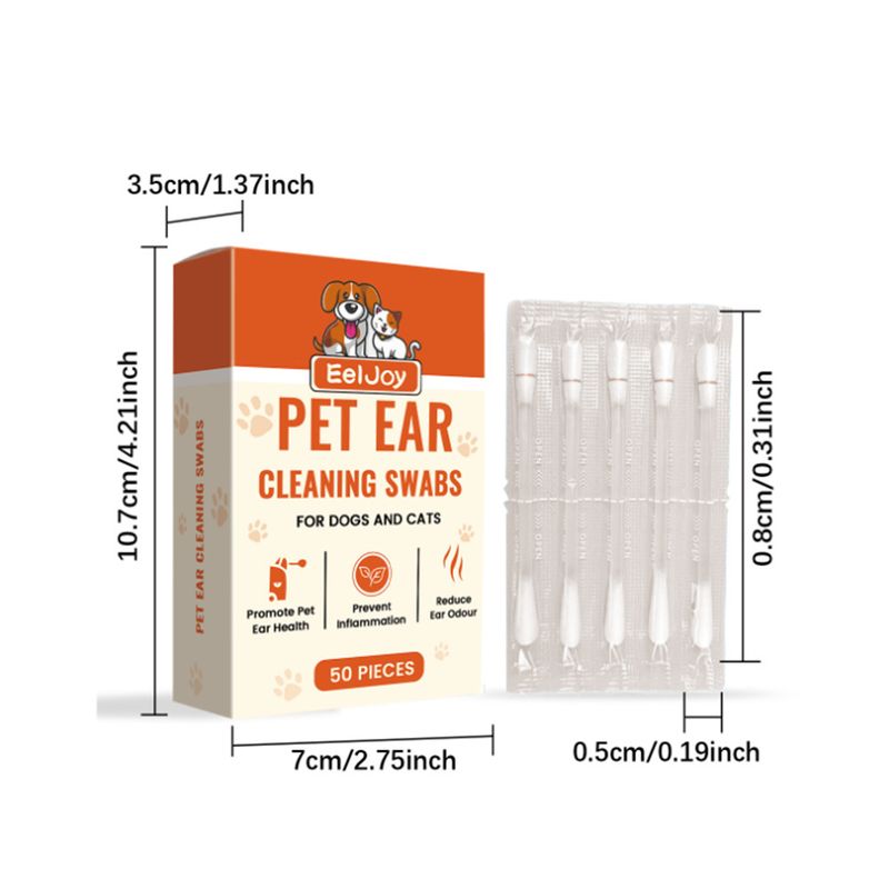 Pet Planet Cotton - tiges pour nettoyage des oreilles de chats et chiens