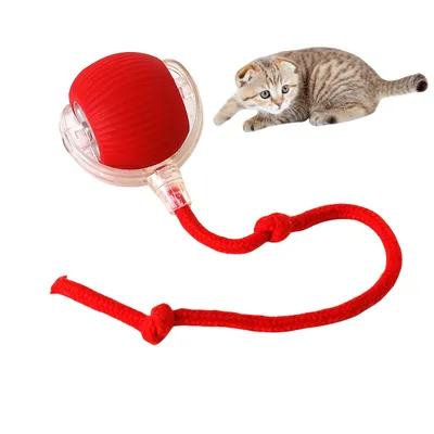 Petopia Balle pour chat auto - amusante avec corde Petopia Balle pour chat auto - amusante avec corde