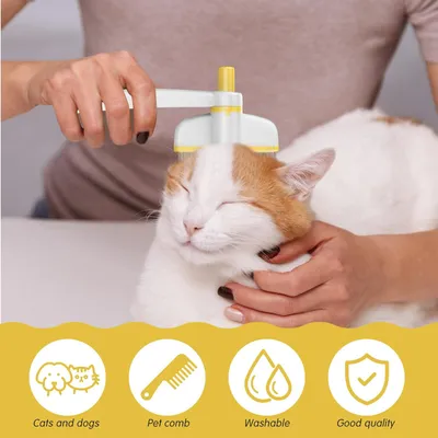 UAMLY Peigne anti-puces autonettoyant pour chat