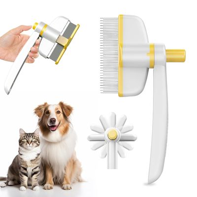 UAMLY Peigne anti-puces autonettoyant pour chat