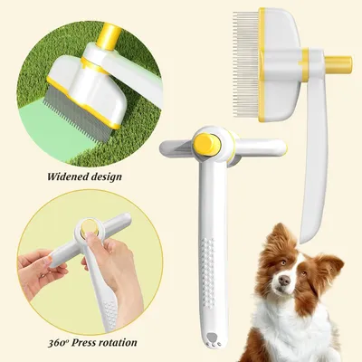 UAMLY Peigne anti-puces autonettoyant pour chat