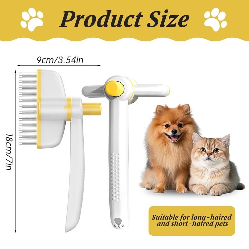 UAMLY Peigne anti-puces autonettoyant pour chat