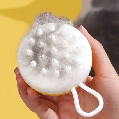 FurryFusion Brosse de bain pour animaux de compagnie au citron