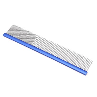 2 Pcs Brosse pour chien en acier inoxydable - Double dents