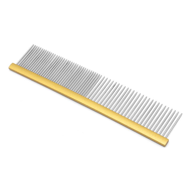 2 Pcs Brosse pour chien en acier inoxydable - Double dents