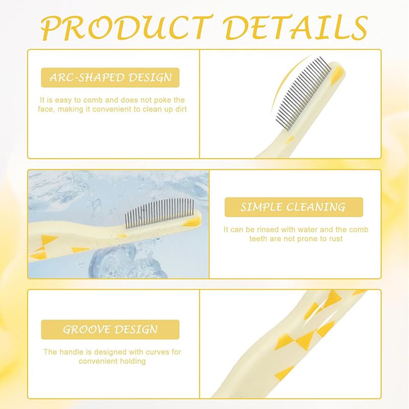 UAMLY Peigne pour chat à pointes arrondies