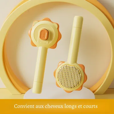 Petopia Peigne anti - poils et démêlant en forme de giroflée