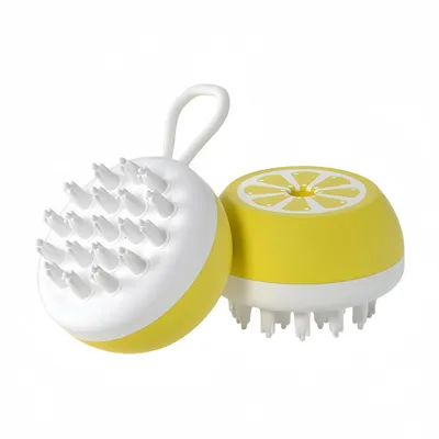 FurryFusion Brosse de bain pour animaux de compagnie au citron