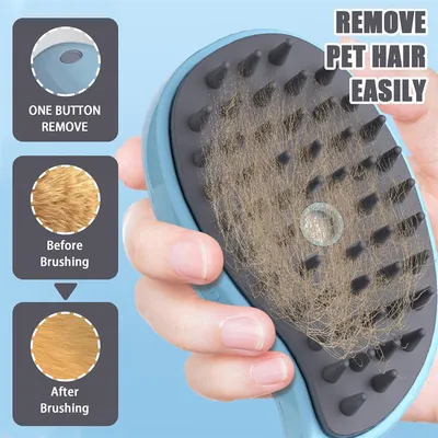 IntiMeg Brosse À Vapeur Pour Chat Chien 3 En 1
