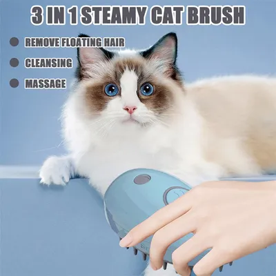 IntiMeg Brosse À Vapeur Pour Chat Chien 3 En 1