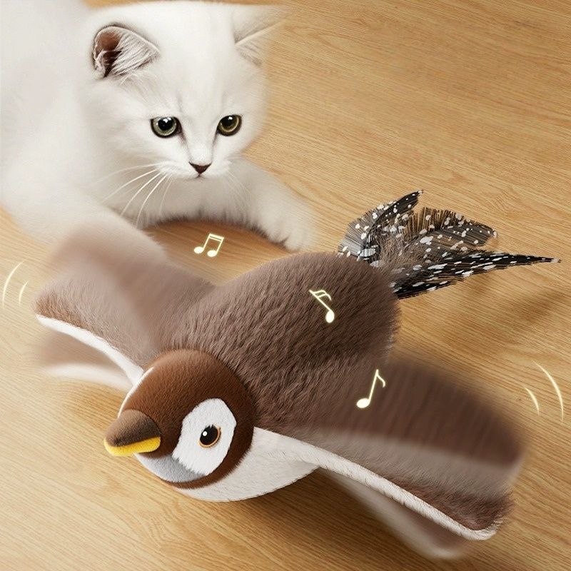 Petopia Jouet d'oiseau tremblant électronique pour chats